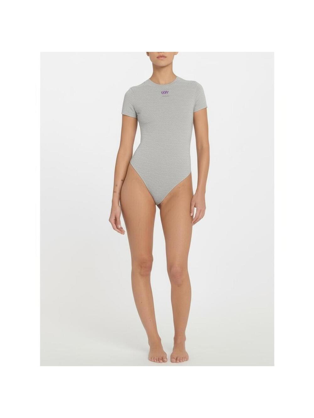 NWT Yitty Bodysuit Womens 1XL Heather Grey Shapewear Snap Crotch Comfortable